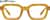 Front view of Square Glasses 2045422 in Yellow thumbnail
