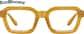 Front view of Square Glasses 2045422 in Yellow thumbnail