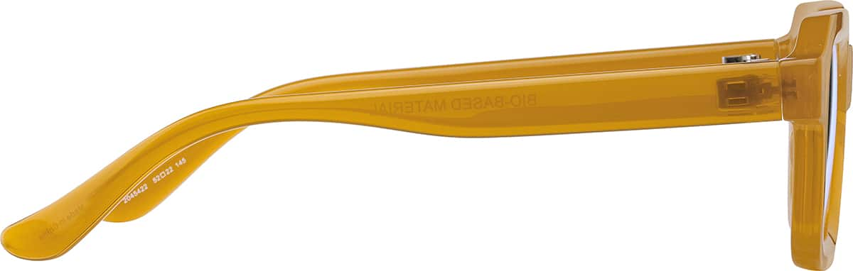 Side view of Rectangle Glasses 2045422 in Yellow