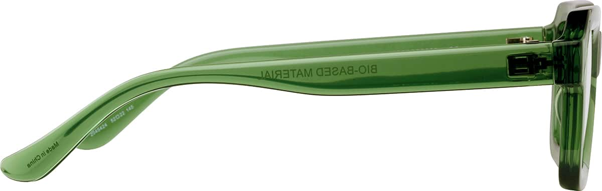 Side view of Rectangle Glasses 2045424 in Green