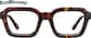 Front view of Square Glasses 2045425 in Tortoiseshell thumbnail
