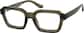 Angle view of Square Glasses 2045434 in Green thumbnail