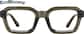 Front view of Square Glasses 2045434 in Green thumbnail