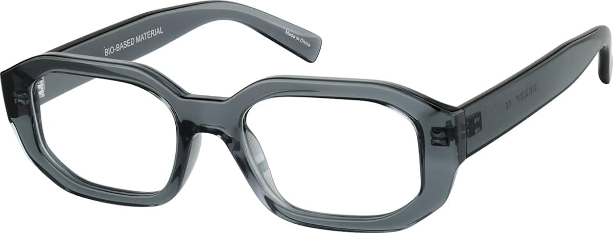 Angle view of Geometric Glasses 2045512 in Gray