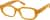 Angle view of Geometric Glasses 2045522 in Yellow thumbnail
