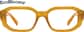 Front view of Geometric Glasses 2045522 in Yellow thumbnail