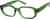 Angle view of Geometric Glasses 2045524 in Green thumbnail