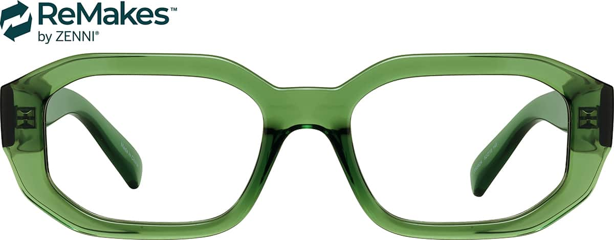 Front view of Geometric Glasses 2045524 in Green