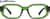 Front view of Geometric Glasses 2045524 in Green thumbnail