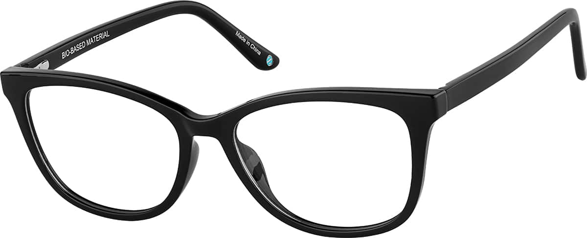 Angle view of Cat-Eye Glasses 2045621 in Black