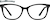 Front view of Cat-Eye Glasses 2045621 in Black thumbnail