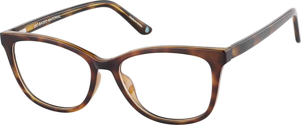 Angle view of Cat-Eye Glasses 2045625 in Tortoiseshell