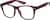 Angle view of Square Glasses 2045818 in Red thumbnail