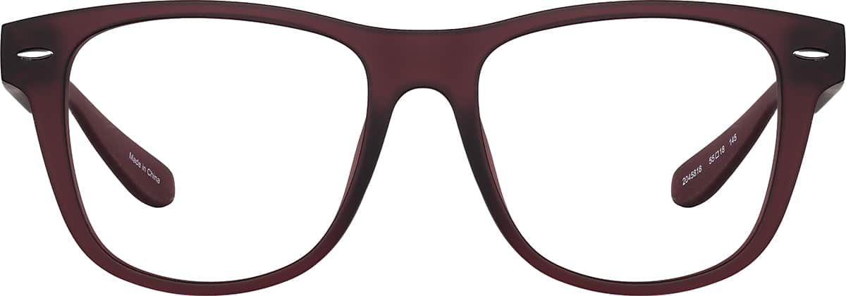 Front view of Square Glasses 2045818 in Red