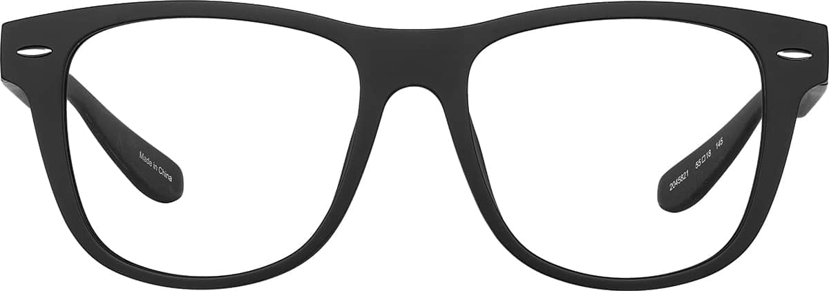 Front view of Square Glasses 2045821 in Black