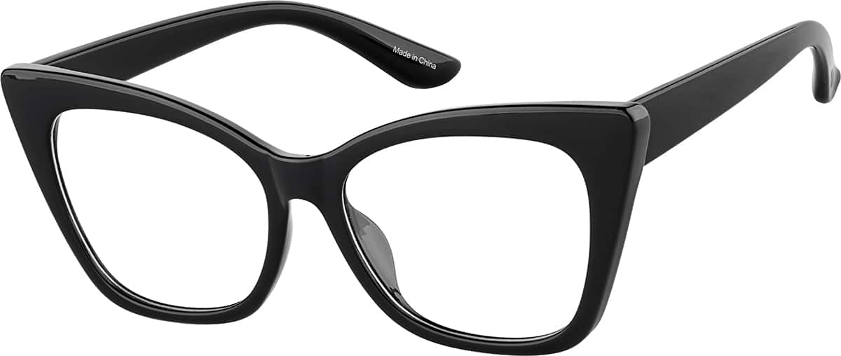 Angle view of Cat-Eye Glasses 2045921 in Black