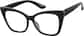 Angle view of Cat-Eye Glasses 2045921 in Black thumbnail