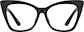 Front view of Cat-Eye Glasses 2045921 in Black thumbnail