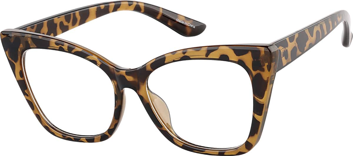 Angle view of Cat-Eye Glasses 2045925 in Tortoiseshell