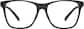 Front view of Square Glasses 2046021 in Black thumbnail