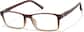 Angle view of Rectangle Glasses 2046115 in Brown thumbnail