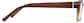 Side view of Rectangle Glasses 2046115 in Brown thumbnail
