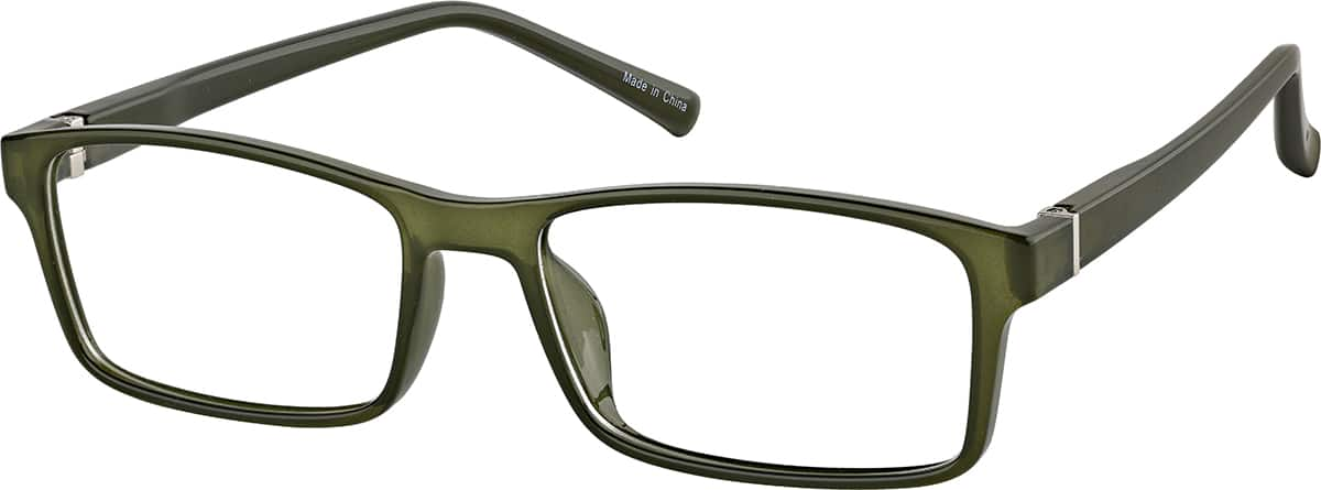 Angle view of Rectangle Glasses 2046134 in Green