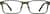 Front view of Rectangle Glasses 2046134 in Green thumbnail