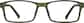 Front view of Rectangle Glasses 2046134 in Green thumbnail