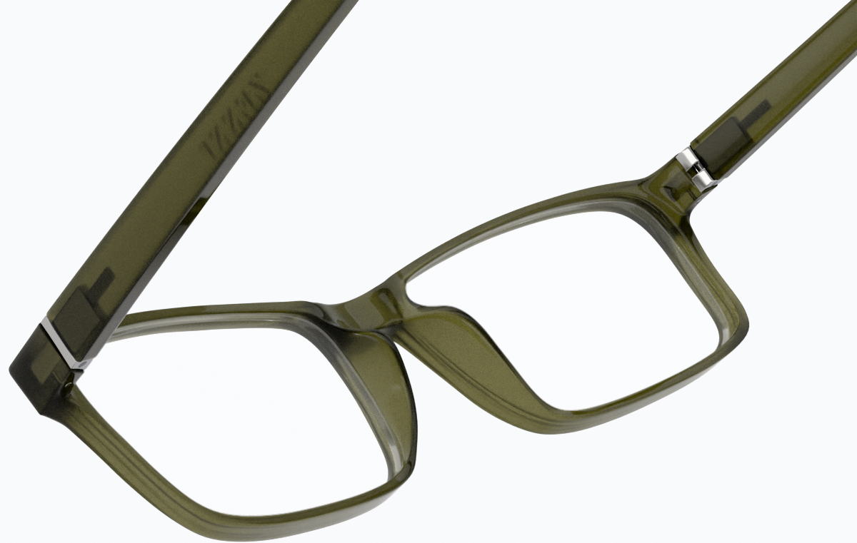 See-through view of Rectangle Glasses 2046134 in Green thumbnail