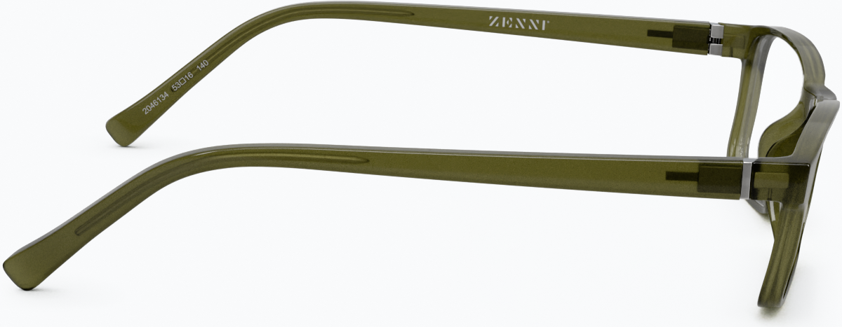 Side view of Rectangle Glasses 2046134 in Green thumbnail