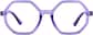 Front view of Geometric Glasses 2046517 in Purple thumbnail
