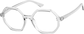 Angle view of Geometric Glasses 2046523 in Clear thumbnail