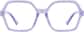 Front view of Geometric Glasses 2046617 in Purple thumbnail