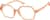 Angle view of Geometric Glasses 2046642 in Orange thumbnail