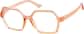 Angle view of Geometric Glasses 2046642 in Orange thumbnail