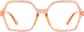 Front view of Geometric Glasses 2046642 in Orange thumbnail