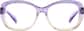 Front view of Rectangle Glasses 2046717 in Purple thumbnail