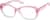 Angle view of Rectangle Glasses 2046719 in Pink thumbnail