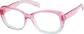 Angle view of Rectangle Glasses 2046719 in Pink thumbnail