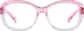 Front view of Rectangle Glasses 2046719 in Pink thumbnail