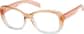 Angle view of Rectangle Glasses 2046742 in Orange thumbnail