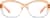 Front view of Rectangle Glasses 2046742 in Orange thumbnail