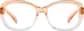 Front view of Rectangle Glasses 2046742 in Orange thumbnail
