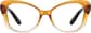 Front view of Cat-Eye Glasses 2046915 in Brown thumbnail