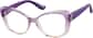 Angle view of Cat-Eye Glasses 2046917 in Purple thumbnail
