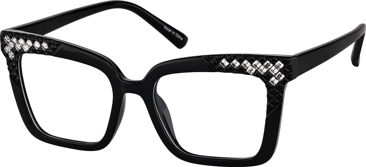 Angle view of Square Glasses 2047021 in Black