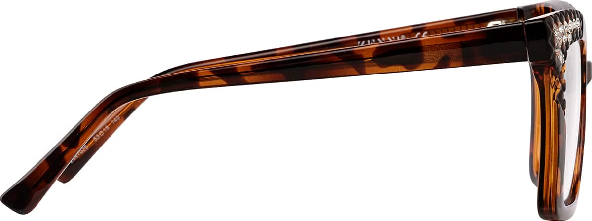 Side view of Square Glasses 2047025 in Tortoiseshell