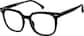 Angle view of Square Glasses 2047521 in Black thumbnail
