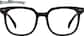 Front view of Square Glasses 2047521 in Black thumbnail
